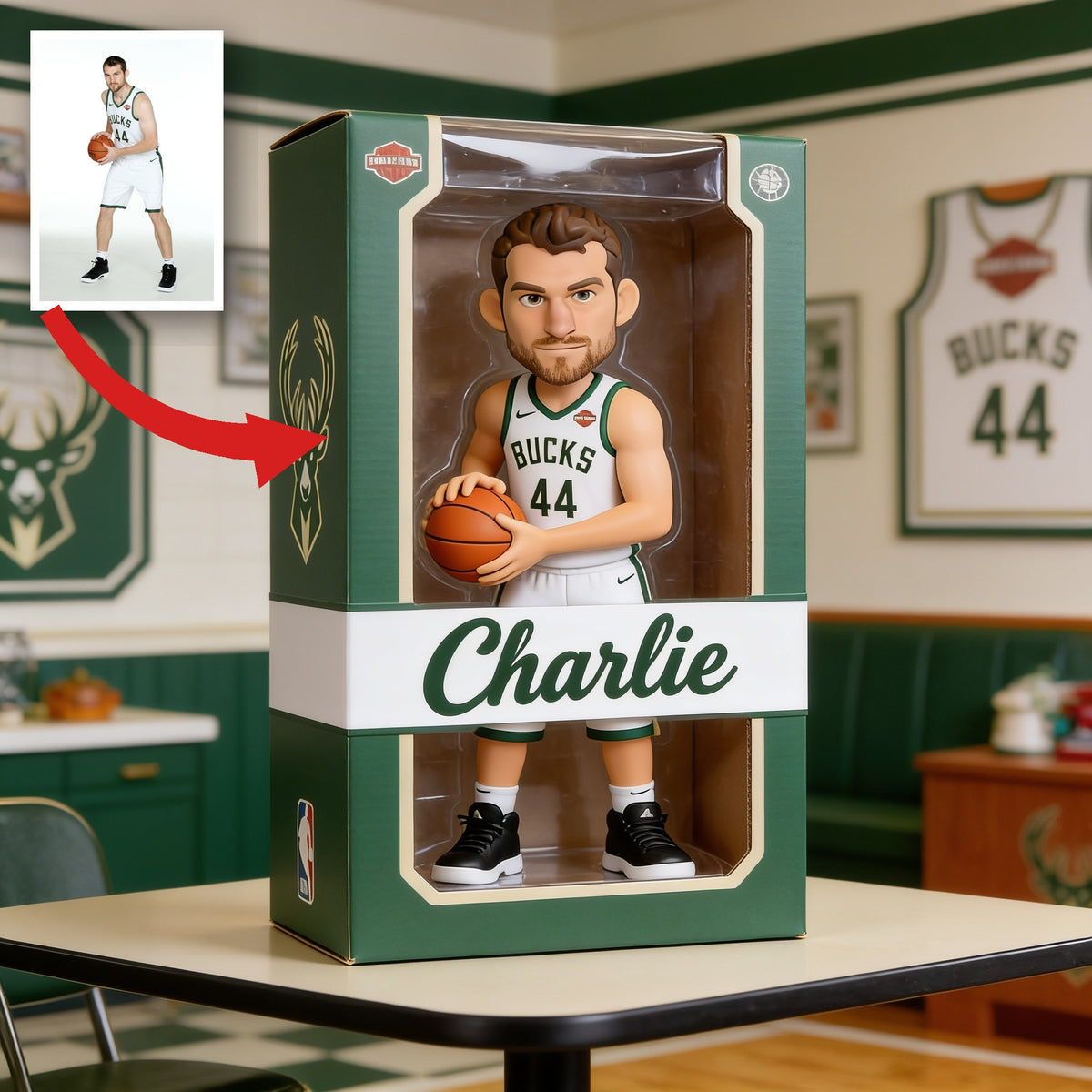 Personalized Man Basketball Player Custom Shaped Acrylic Plaque Sports Fan Gift