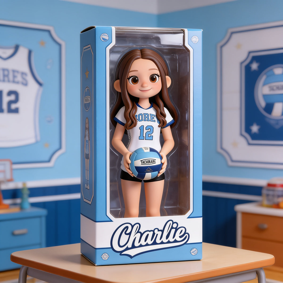 Personalized Female Youth Volleyball Player Custom Shaped Acrylic Plaque Sports Gift