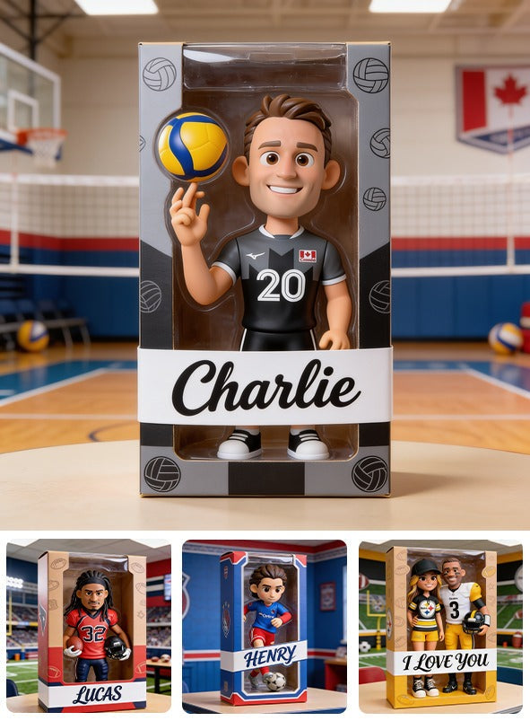 Personalized Latino Man Volleyball Player Custom Shaped Acrylic Plaque Sports Fan Gift