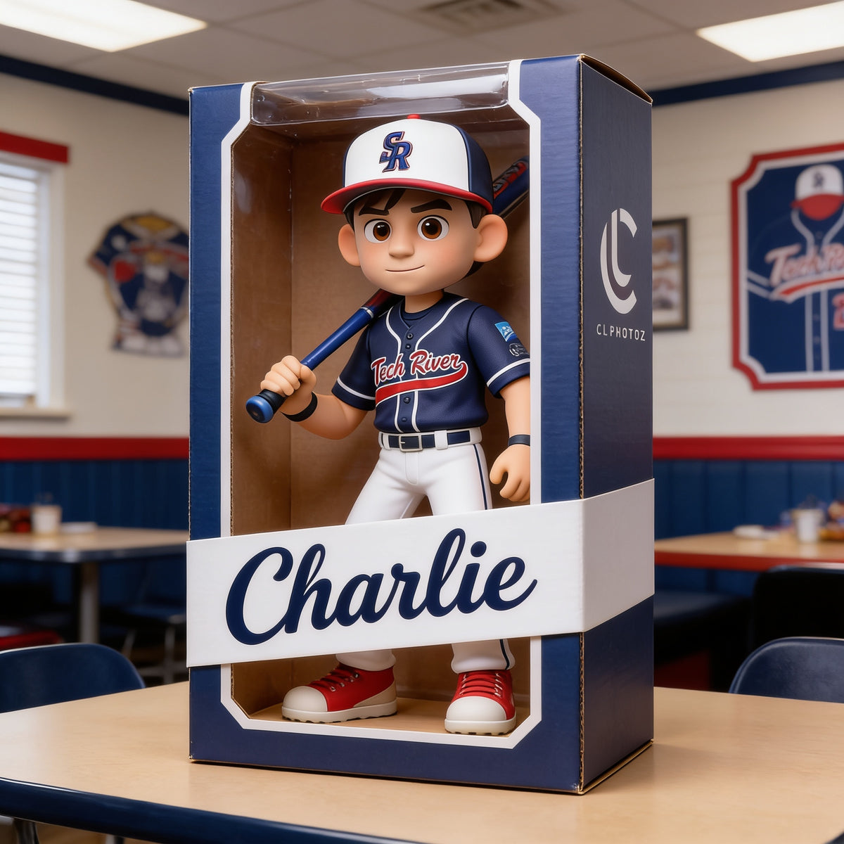 Personalized Latino Youth Baseball Player Shaped Acrylic Plaque Sports Gift