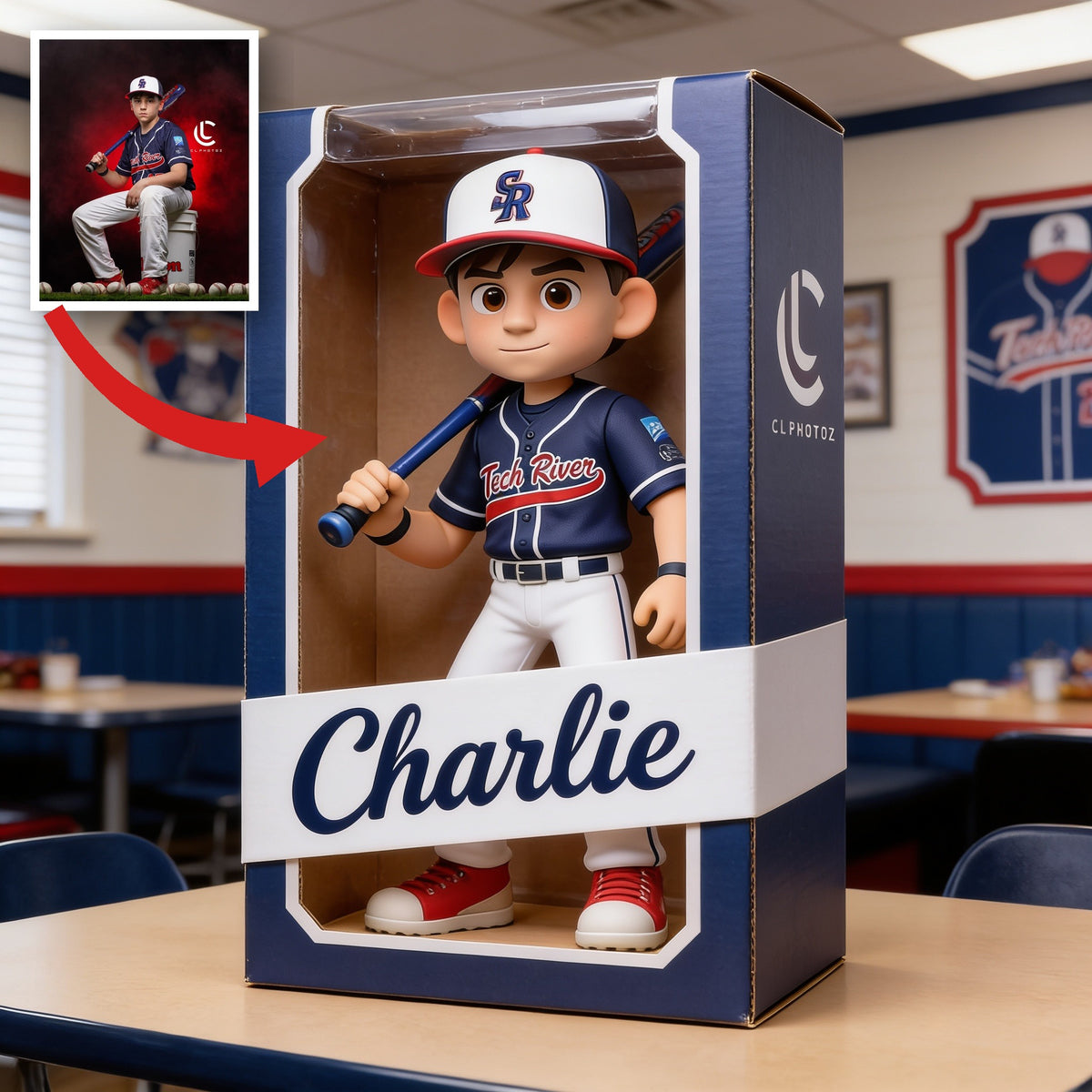 Personalized Latino Youth Baseball Player Shaped Acrylic Plaque Sports Gift