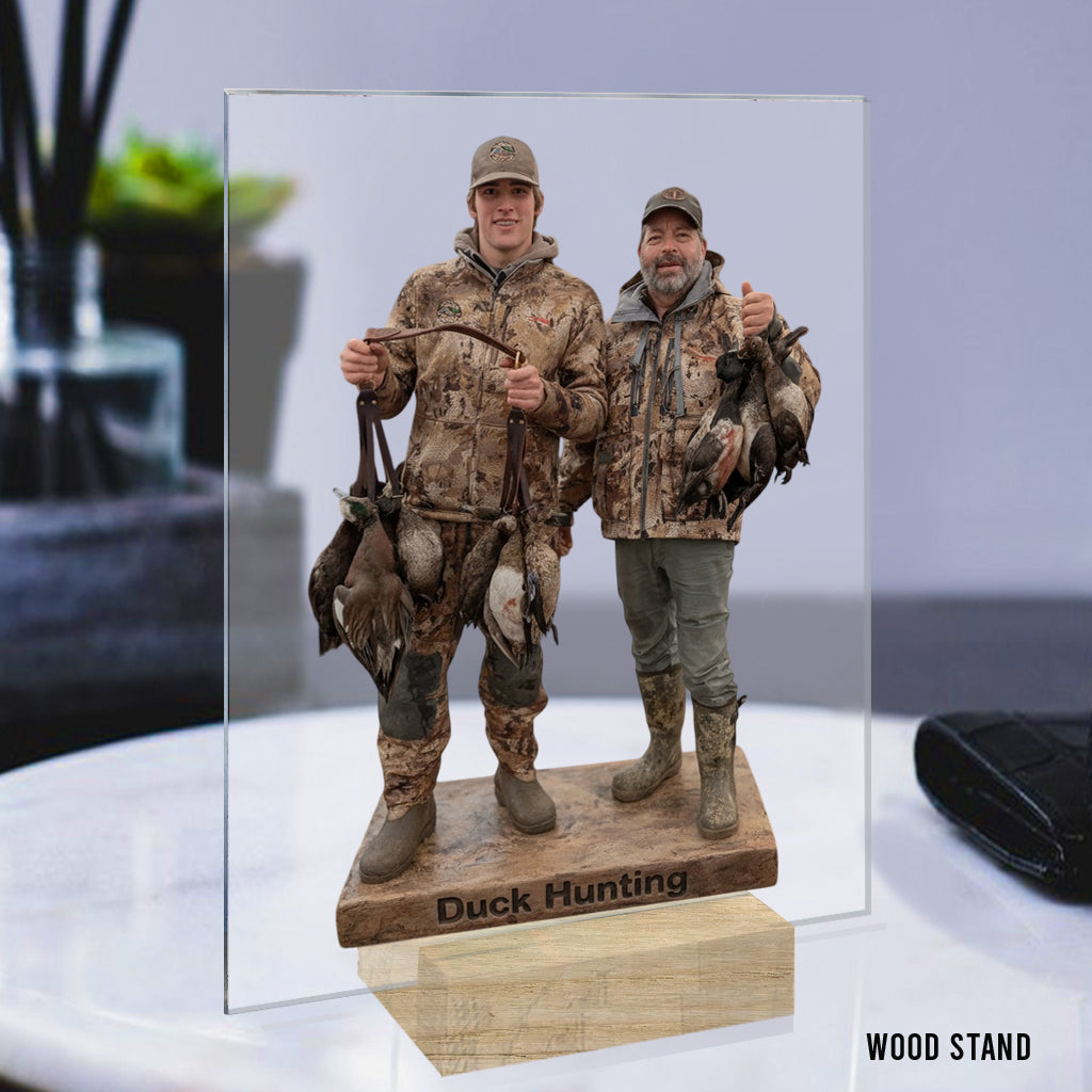 Personalized Hunting Family with Deer Custom Shaped Acrylic Plaque Hunting Lover Gift