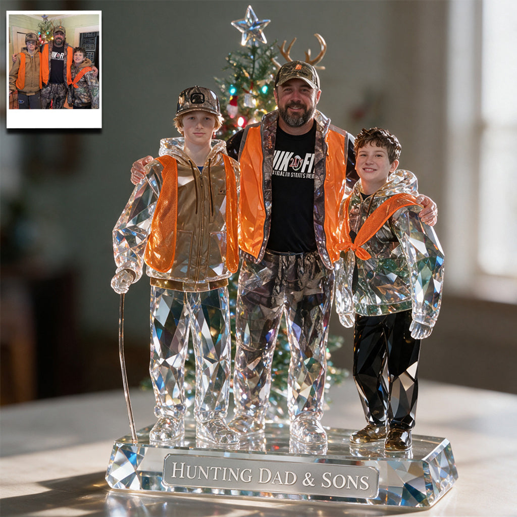 Personalized Hunting Family with Deer Custom Shaped Acrylic Plaque