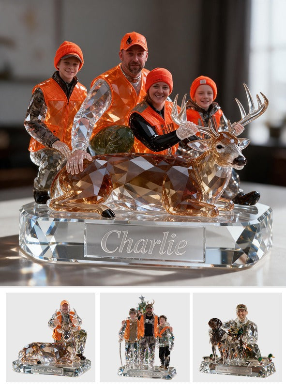 Personalized Hunting Family with Deer Custom Shaped Acrylic Plaque