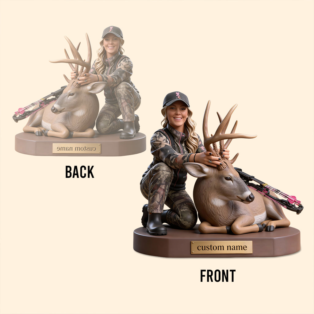 Personalized Middle-Aged Black Duck Hunter Custom Shaped Acrylic Plaque Hunting Gift