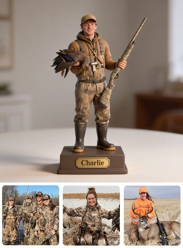 Personalized Duck Hunter Custom Shaped Acrylic Plaque Hunting Gift