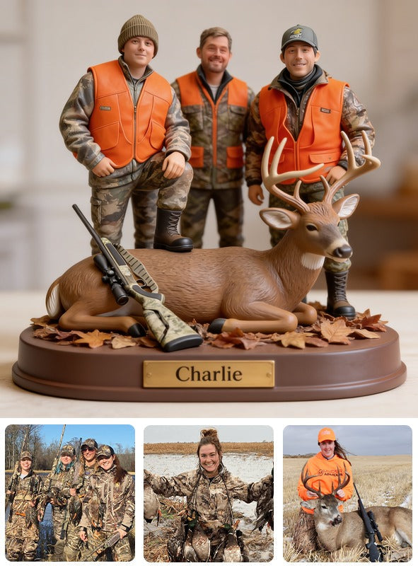 Personalized Hunting Group with Deer Custom Shaped Acrylic Plaque Hunter Gift