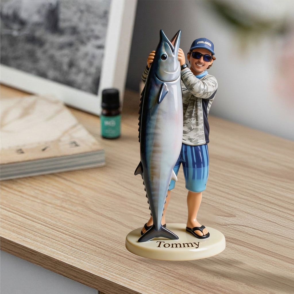 Personalized Fishing Group 3D Figurine Custom Keepsake Gift