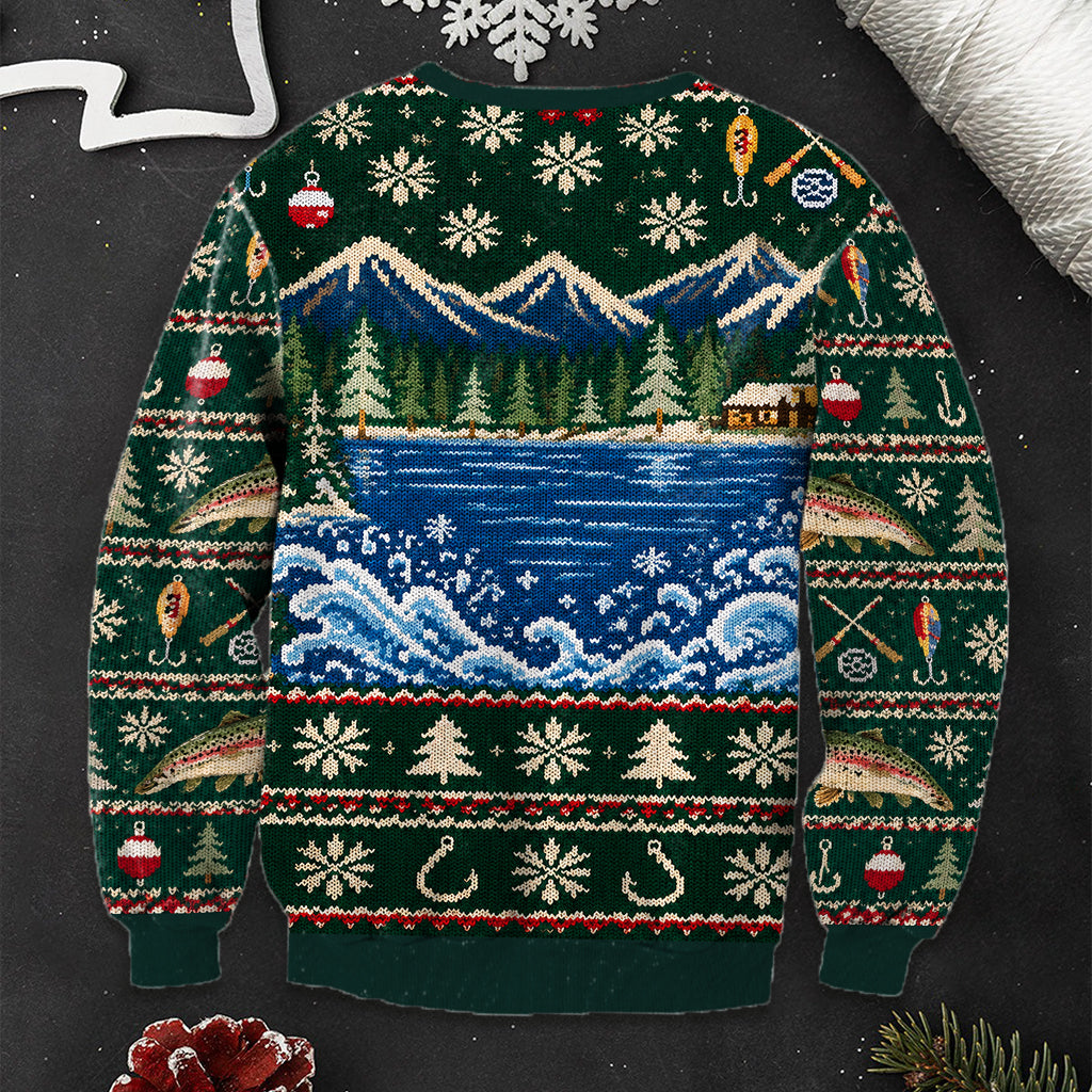 Personalized Christmas Middle-Aged Fisherman Ugly Fishing Sweater
