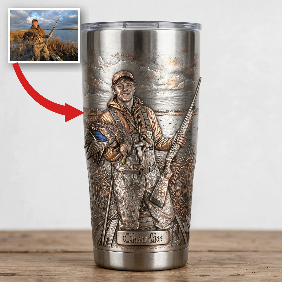 Tasse Personnalisée Chasseur de Canards Cadeau de Chasse