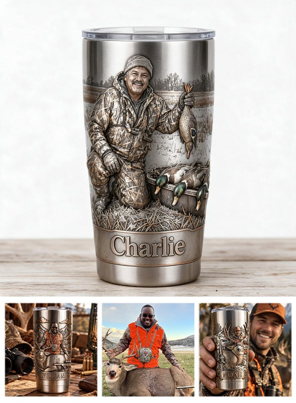 Tasse Personnalisée pour Chasseur de Canards Latino d'Âge Moyen, Cadeau de Chasse