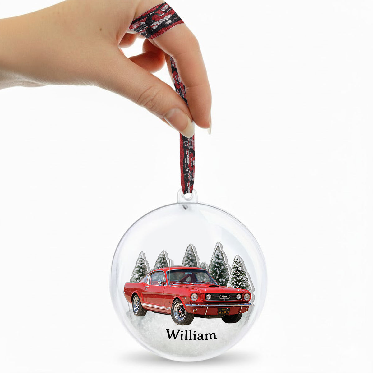 Ornement de globe de neige Ford Explorer SUV personnalisé pour Noël