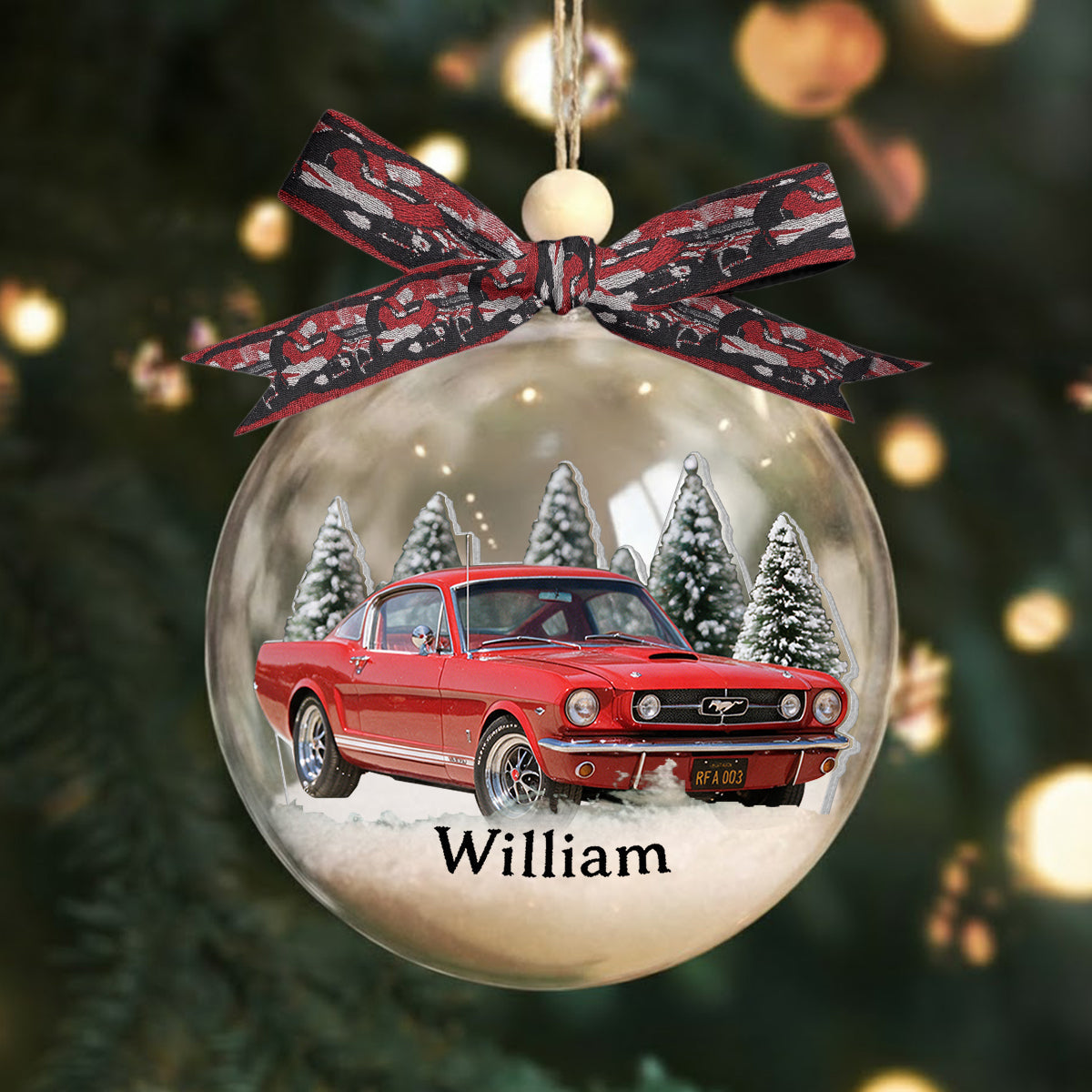 Personalisierte Weihnachts-Nissan Rogue Kompakt-SUV Schneekugel Ornament Geschenk für Auto-Liebhaber