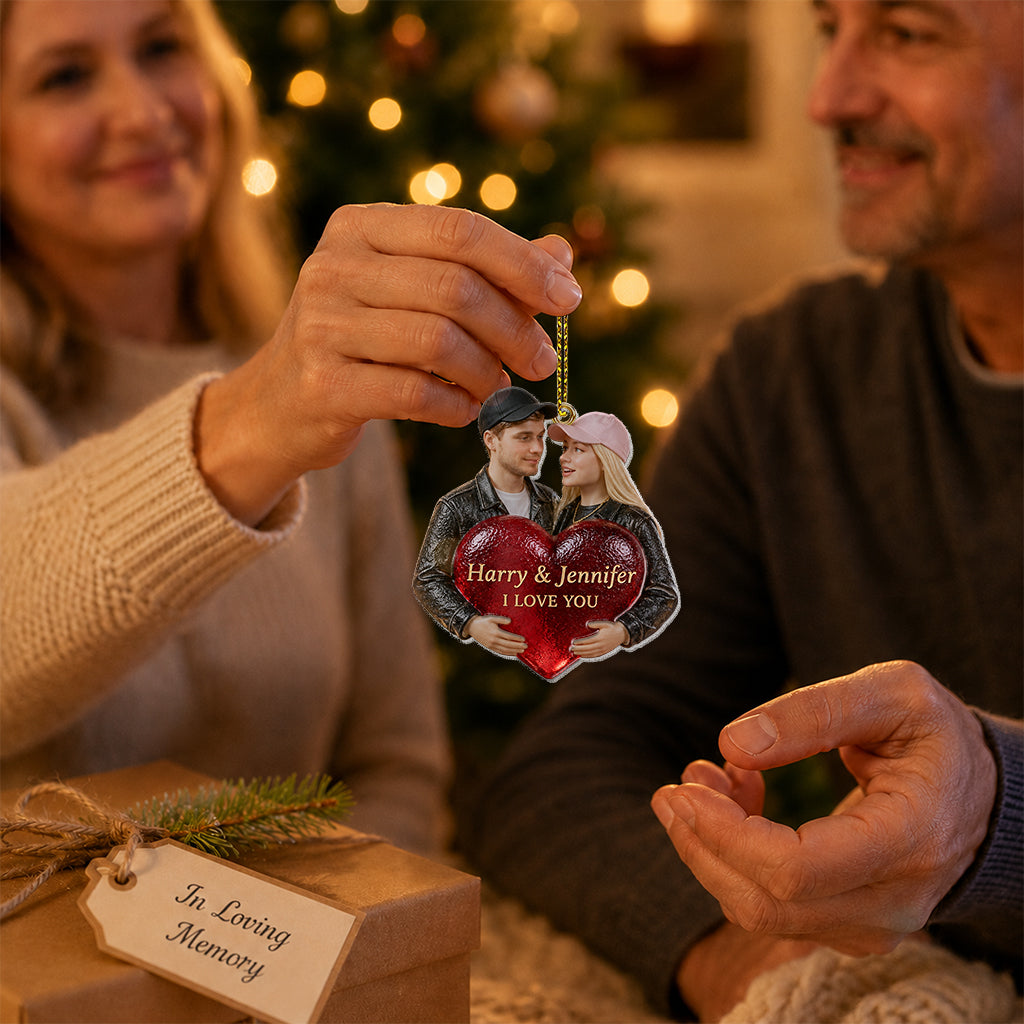Ornement de Noël en Verre Personnalisé pour Couple Latino, Cadeau Souvenir Mariage