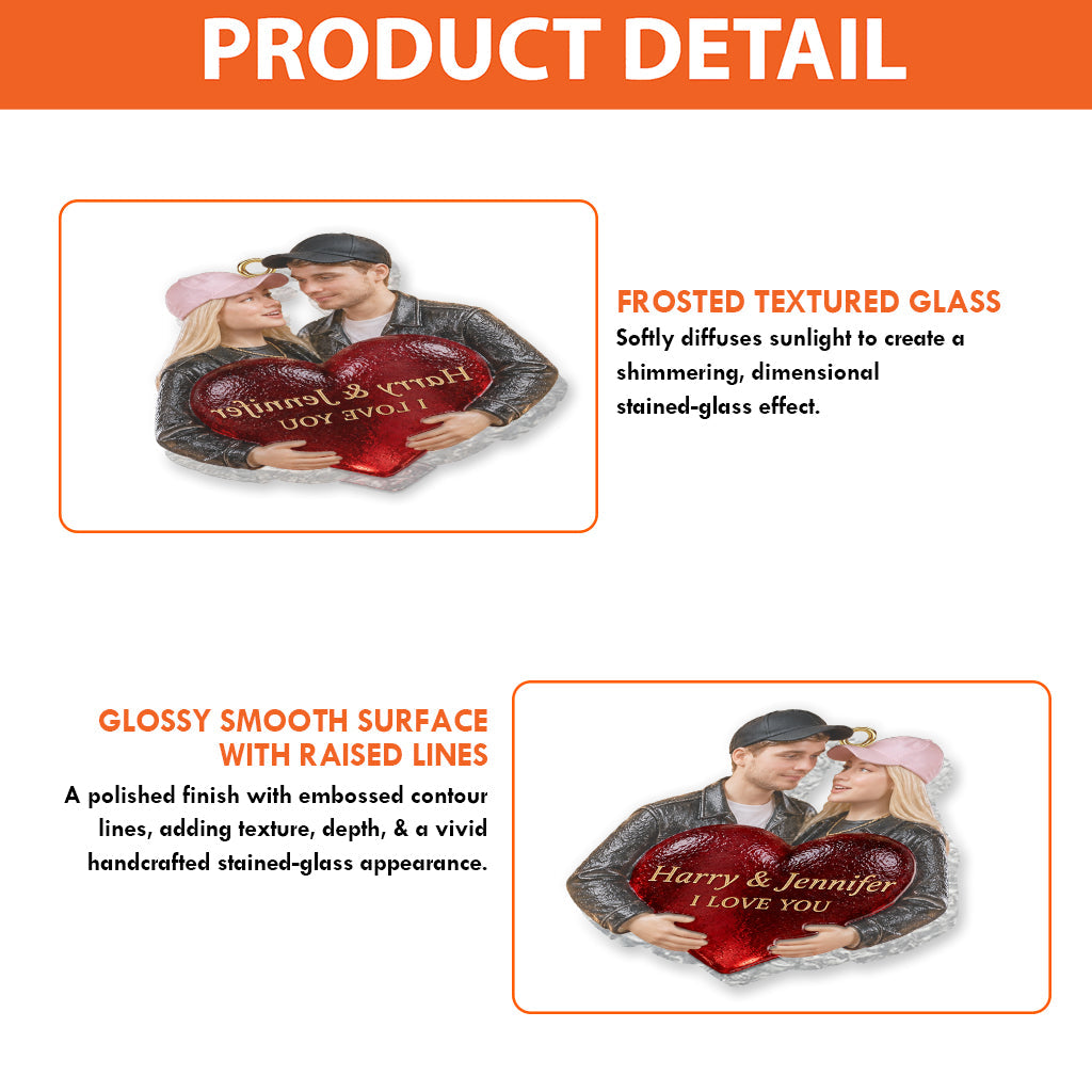 Personalized Christmas Older Black Couple Glass Ornament Grandparents Gift