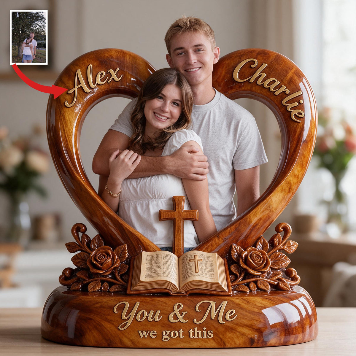 Personalized Custom Photo Husband Wife Couple Acrylic Plaque Romantic Keepsake Gift