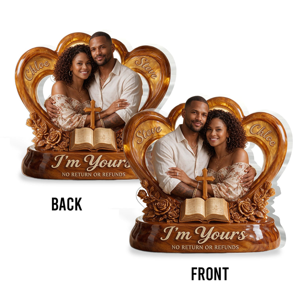 Personalized Custom Photo Husband Wife Couple Acrylic Plaque Romantic Keepsake Gift