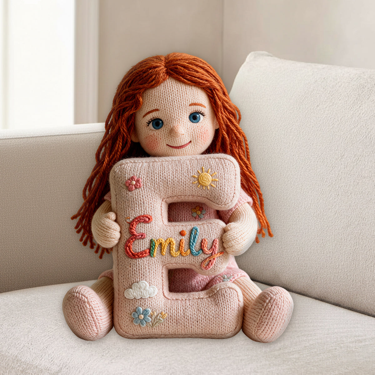 Personalized Custom Photo Latina Little Girl Faux Fur Pillow, Kid Room Decor Gift
