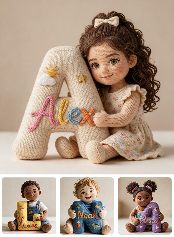 Personalized Custom Photo Latina Little Girl Faux Fur Pillow, Kid Room Decor Gift