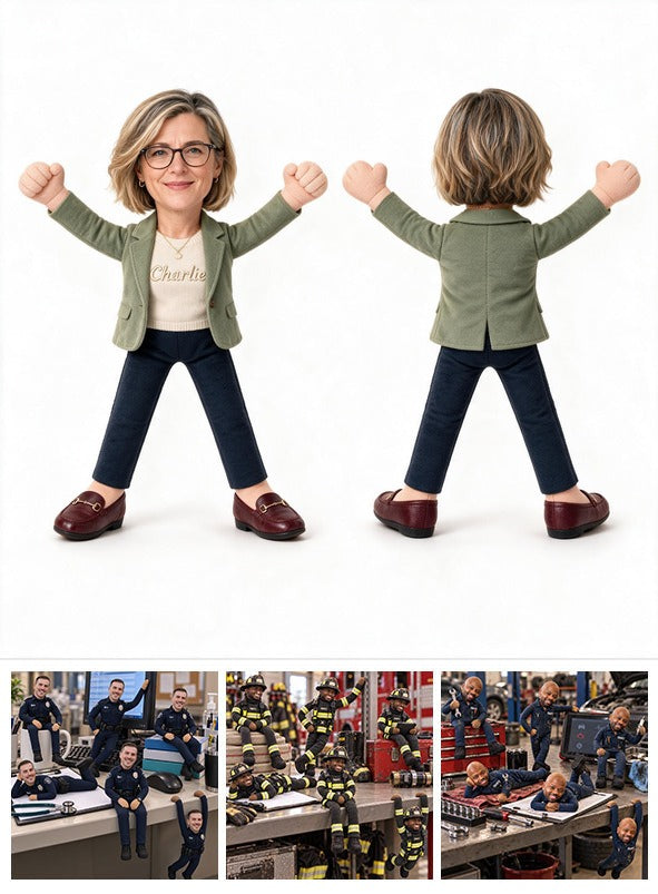Personalized Older Female Posable Plush Doll Custom Gift