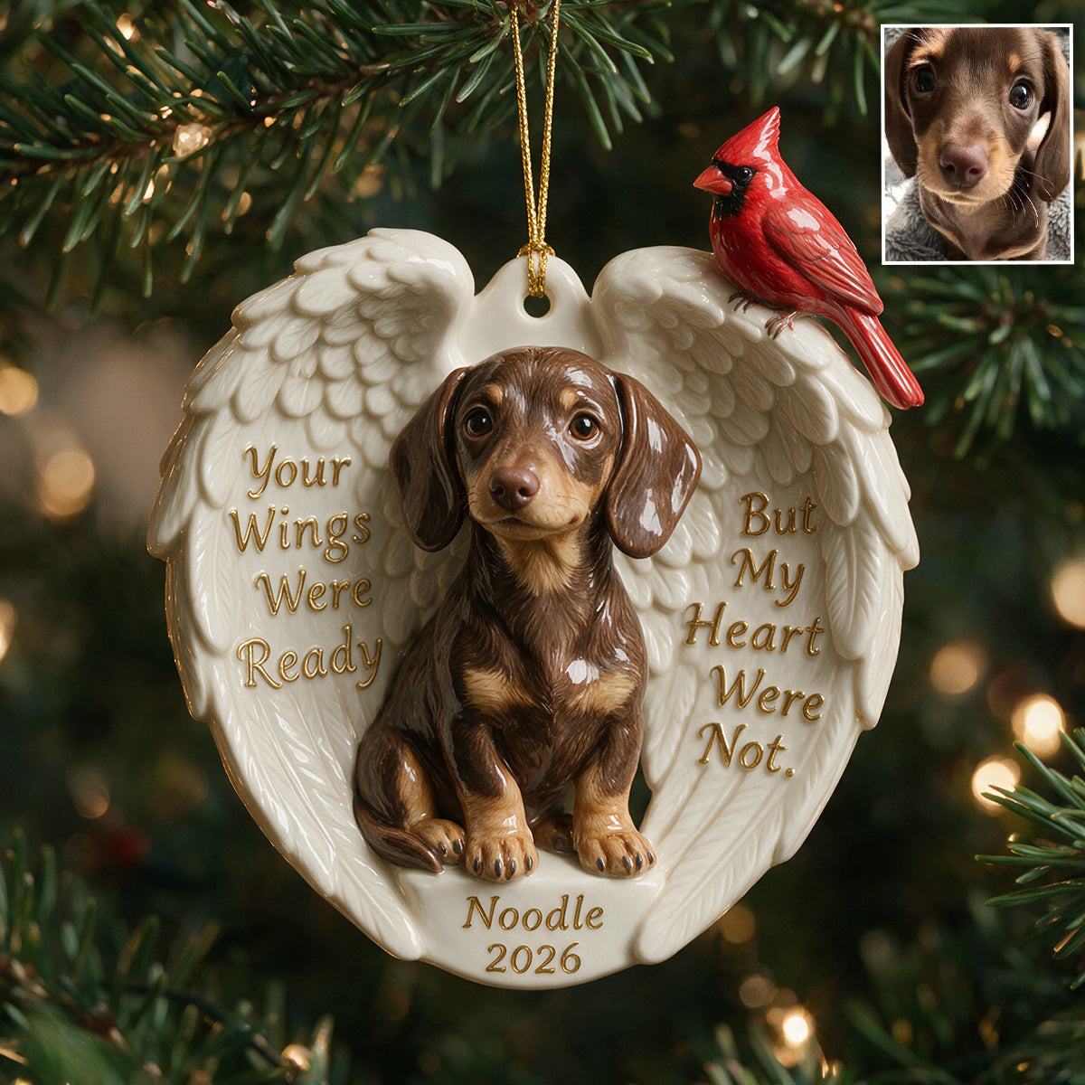 Personalized Custom Photo Yellow Labrador Retriever Memorial Ceramic Ornament Pet Keepsake