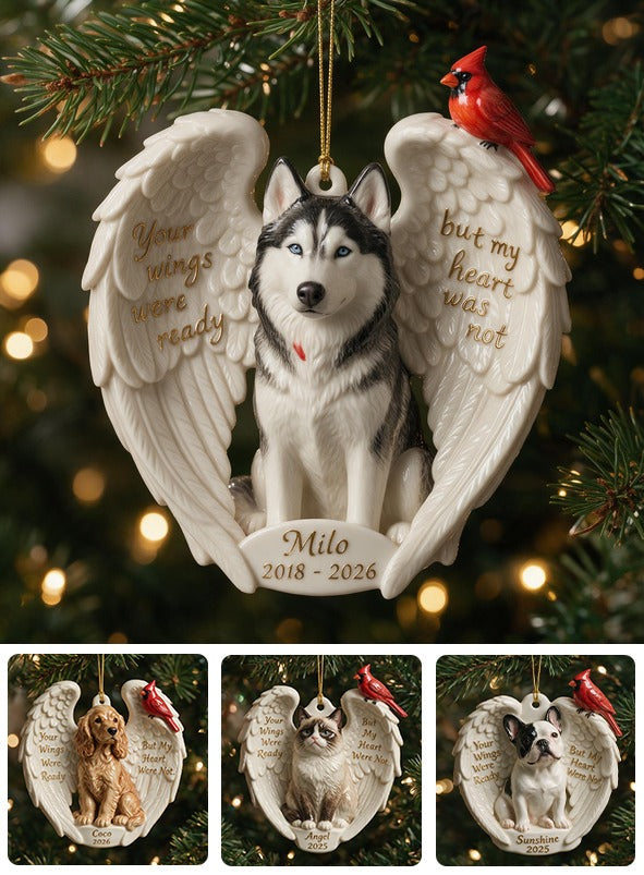 Personalized Custom Photo Siberian Husky Memorial Ceramic Ornament