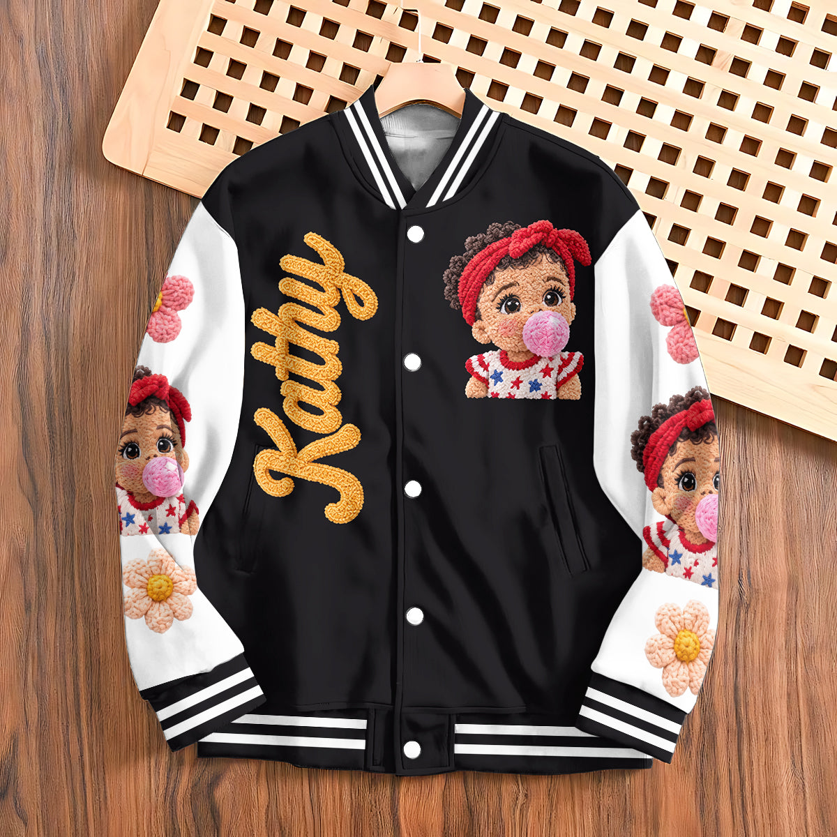 Personalized Latina Little Girl Varsity Jacket Custom Gift for Daughter Granddaughter Niece