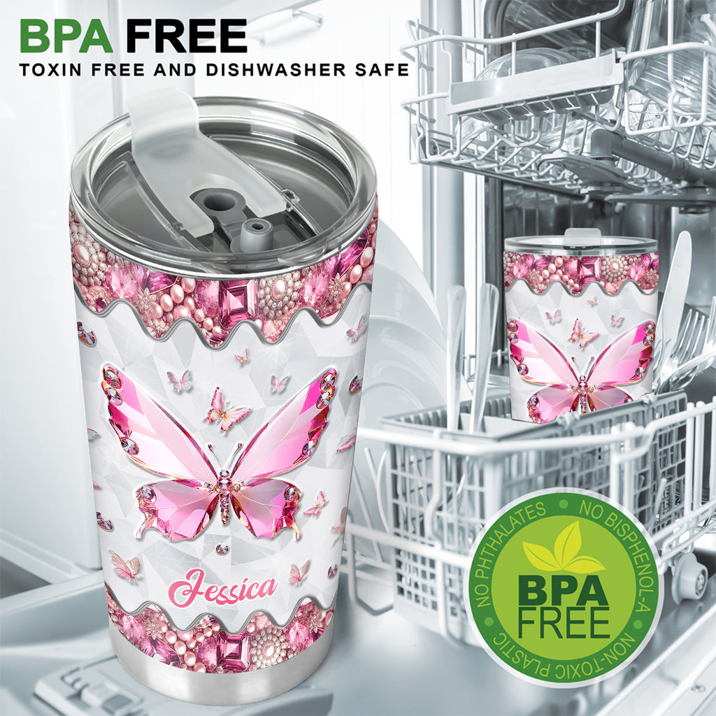 Love Butterflies - Personalized Butterfly Tumbler