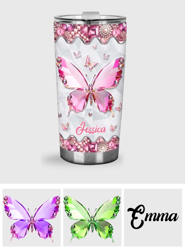 Love Butterflies - Personalized Butterfly Tumbler