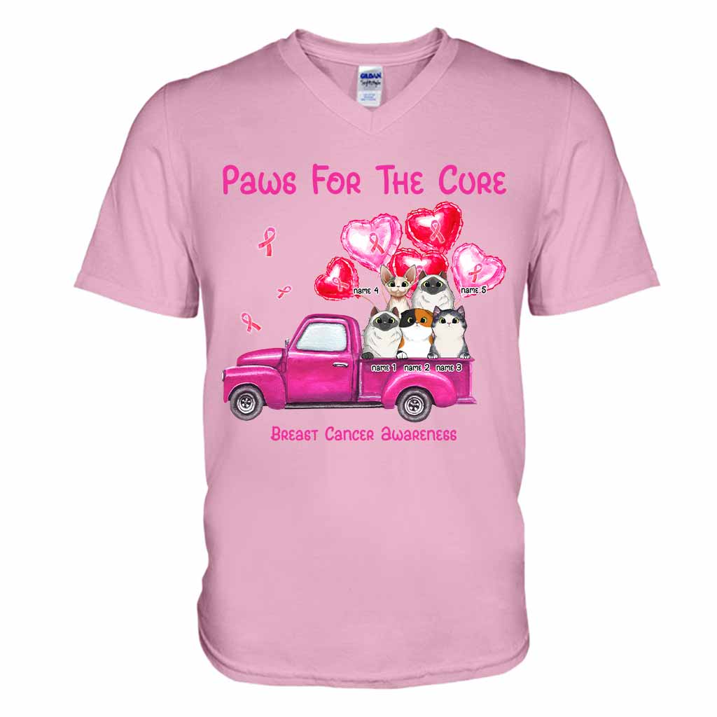 T-shirt et sweat à capuche personnalisés « Paws For The Cure » ​​pour la sensibilisation au cancer du sein