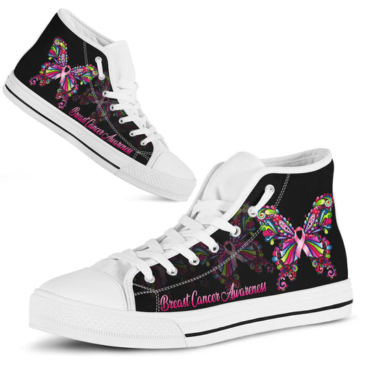Chaussures montantes de sensibilisation au cancer du sein 0622