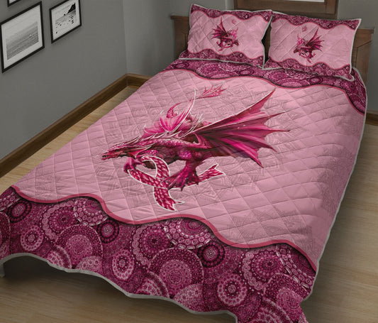 Quilt-Set „Brustkrebskämpferin“ zur Sensibilisierung für Brustkrebs 0622