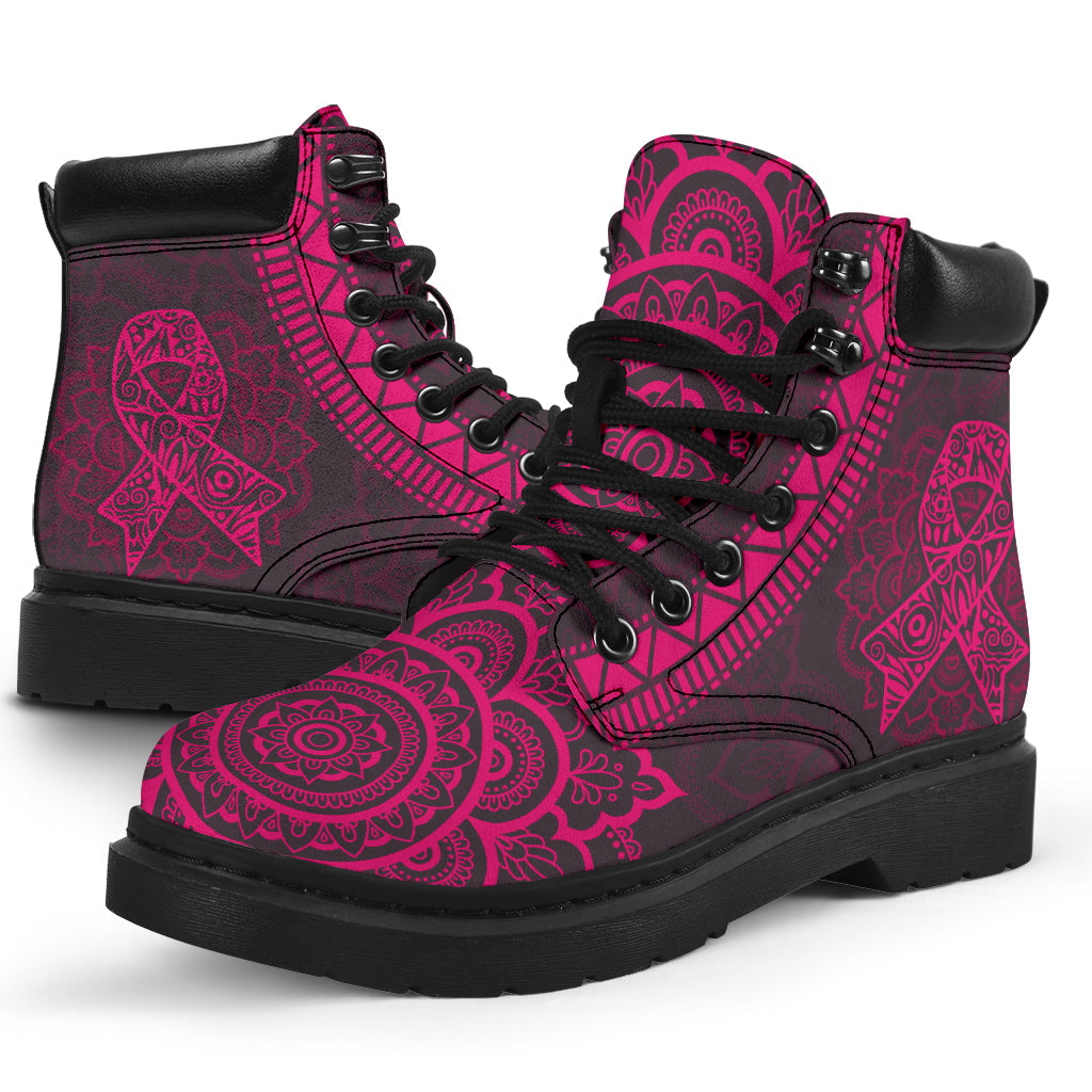 Mandala de sensibilisation au cancer du sein Bottes toutes saisons 0622