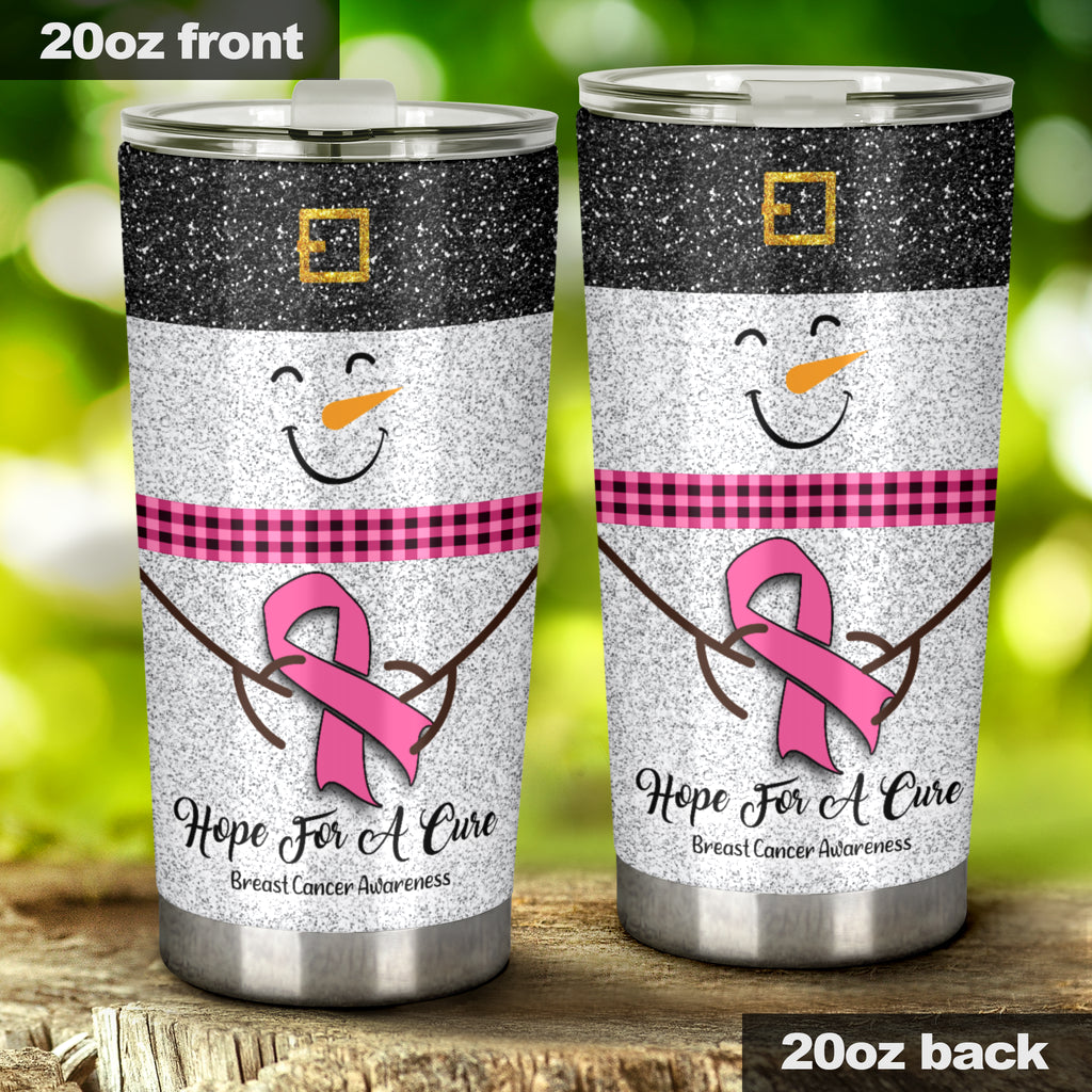 Gobelet anti-cancer du sein « Hope For A Cure » ​​à imprimé pailleté (réf. 0622)