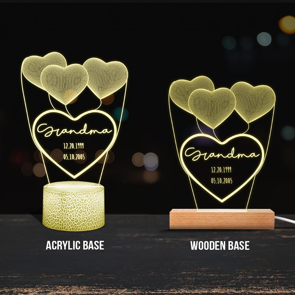 Love You Mom - Gift for mom, grandma, grandpa, husband, wife, dad - Personalized Shaped Plaque Light Base