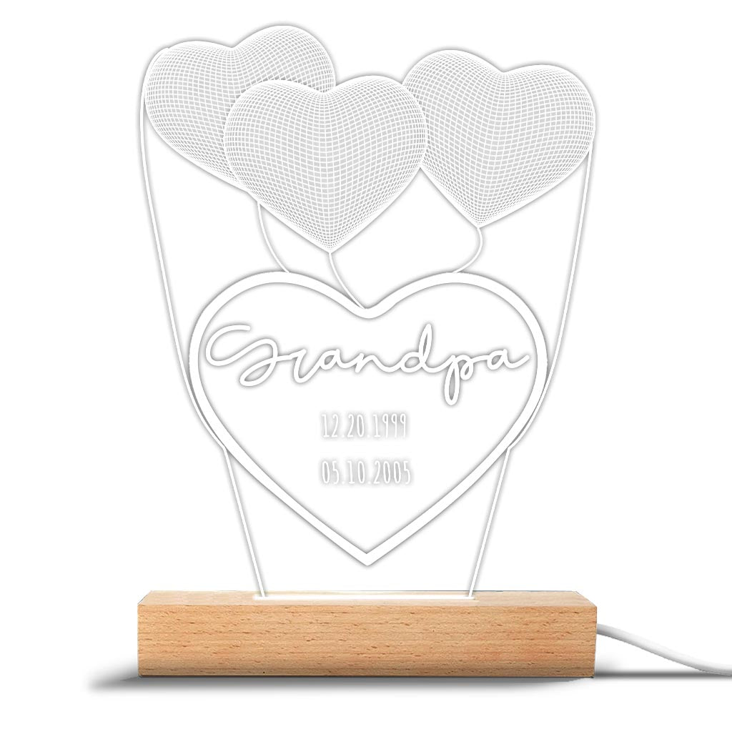 Love You Mom - Gift for mom, grandma, grandpa, husband, wife, dad - Personalized Shaped Plaque Light Base
