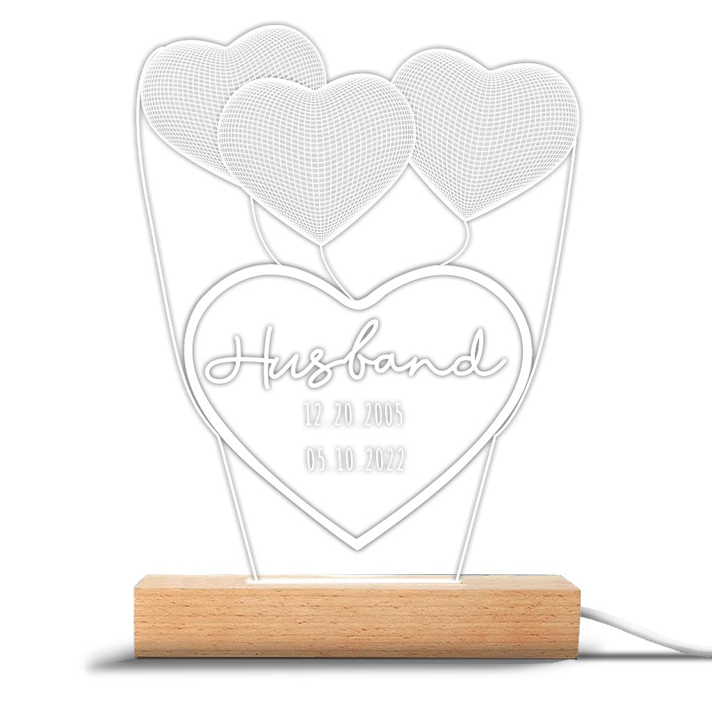 Love You Mom - Gift for mom, grandma, grandpa, husband, wife, dad - Personalized Shaped Plaque Light Base
