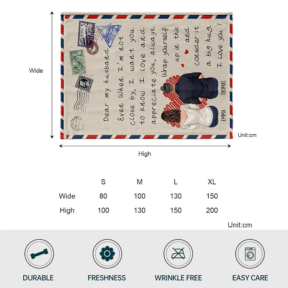 Dear Dad - Gift for dad, grandma, grandpa, mom, uncle, aunt, son, daughter, brother, sister, granddaughter, grandson, husband, wife, boyfriend, girlfriend, friend - Personalized Blanket