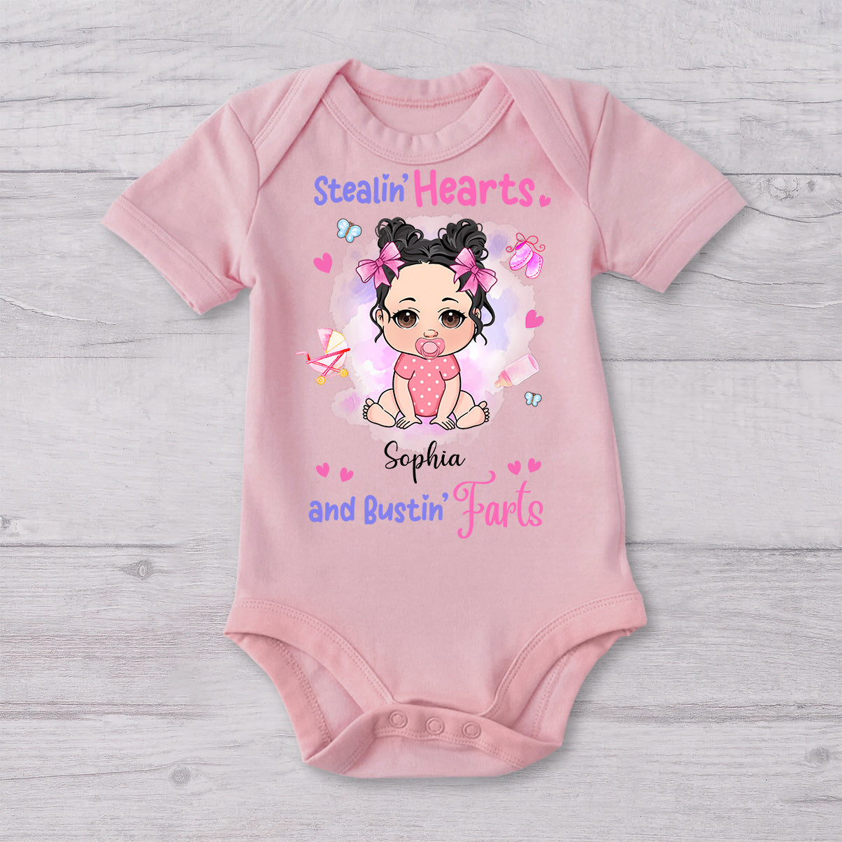 Stealing Hearts - Personalisierter Neugeborenen-Body