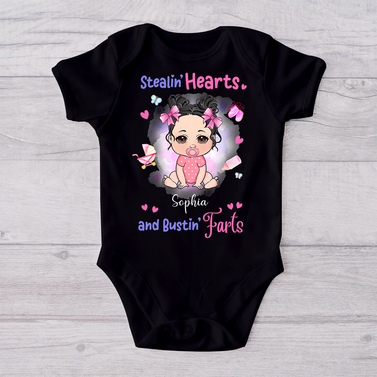 Stealing Hearts - Personalisierter Neugeborenen-Body