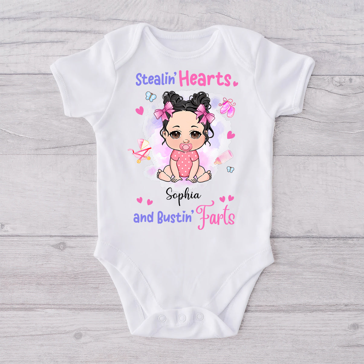 Stealing Hearts - Personalisierter Neugeborenen-Body