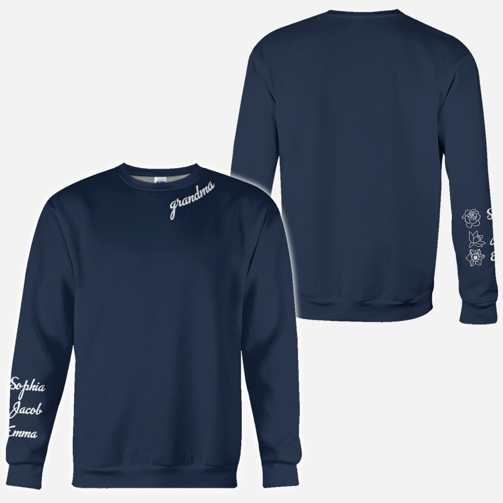 Nana's Flowers - Gift for grandma, mom, dad, aunt - Personalized All Over Shirt