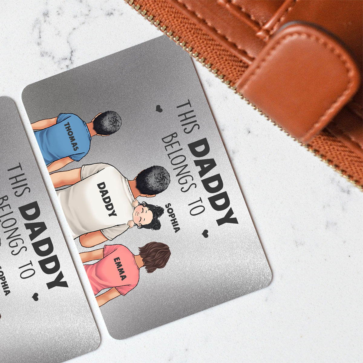 This Daddy Belongs To - Personalized Father Wallet Insert Card