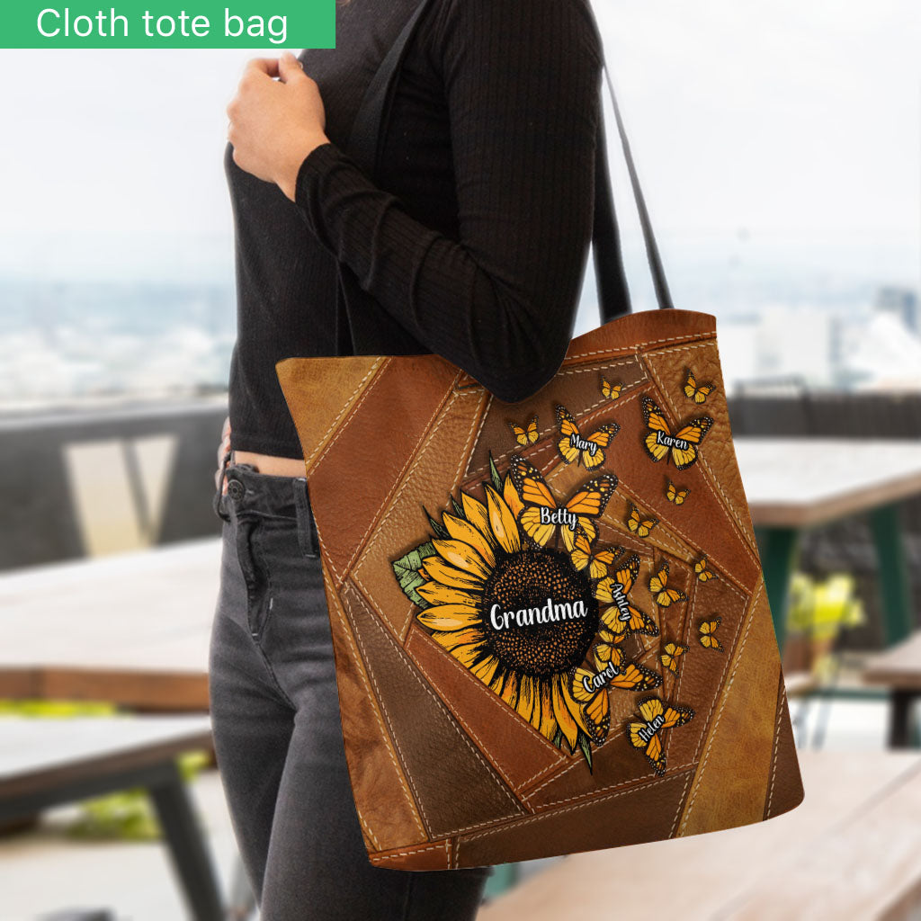 Wunderschöne Sonnenblume – Meine größten Segenswünsche – Geschenk für Oma, Mama – Personalisierte Tragetasche