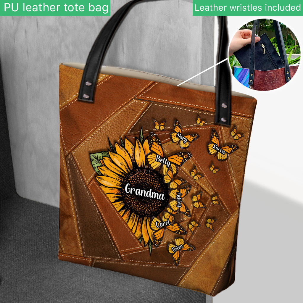 Wunderschöne Sonnenblume – Meine größten Segenswünsche – Geschenk für Oma, Mama – Personalisierte Tragetasche