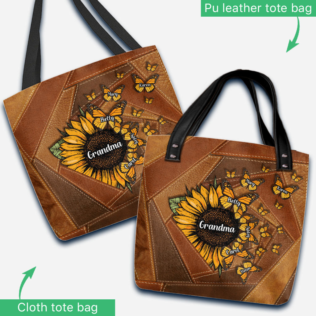 Wunderschöne Sonnenblume – Meine größten Segenswünsche – Geschenk für Oma, Mama – Personalisierte Tragetasche