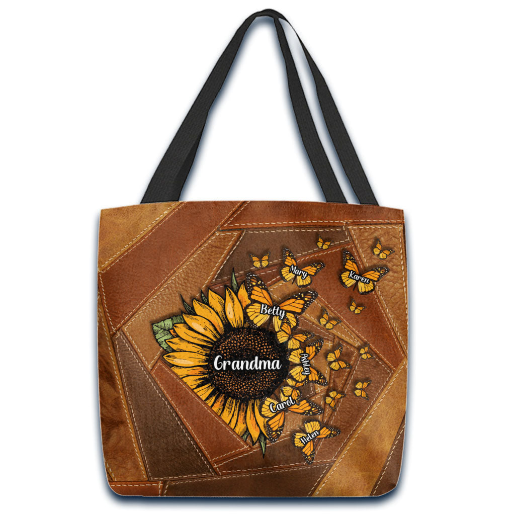 Wunderschöne Sonnenblume – Meine größten Segenswünsche – Geschenk für Oma, Mama – Personalisierte Tragetasche