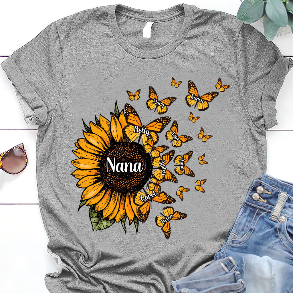Beautiful Sunflower Blessed To Be Called - Gift for grandma, mom - Personalized T-shirt And Hoodie