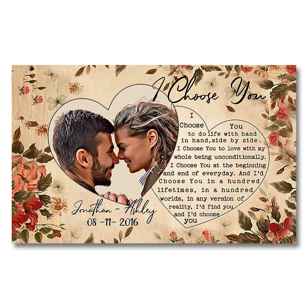 I Choose You - Personalized Couple Canvas And Poster