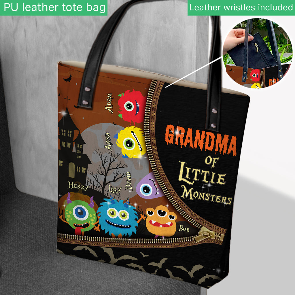 Sac fourre-tout personnalisé pour grand-mère de petits monstres